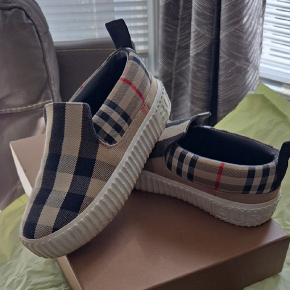 Kids Burberry Slip Ons